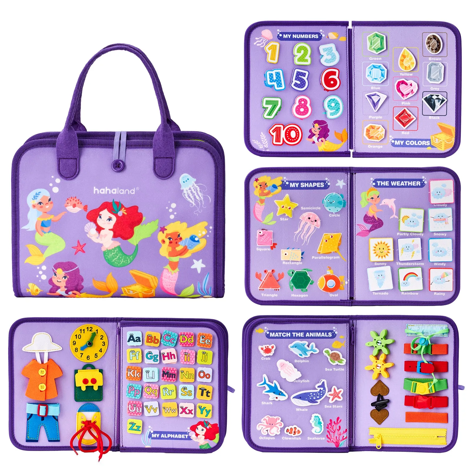7-in-1 Montessori Busy Board 3 Year Old
