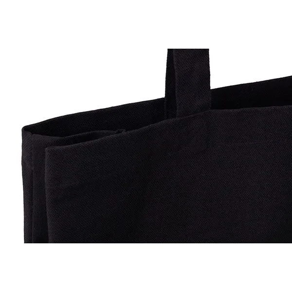 Black 10oz Canvas Cotton Shopper