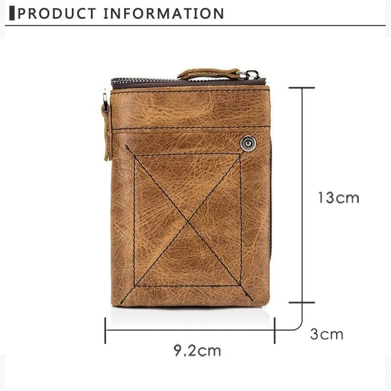 Detachable Rfid Leather Wallet - Anti-theft