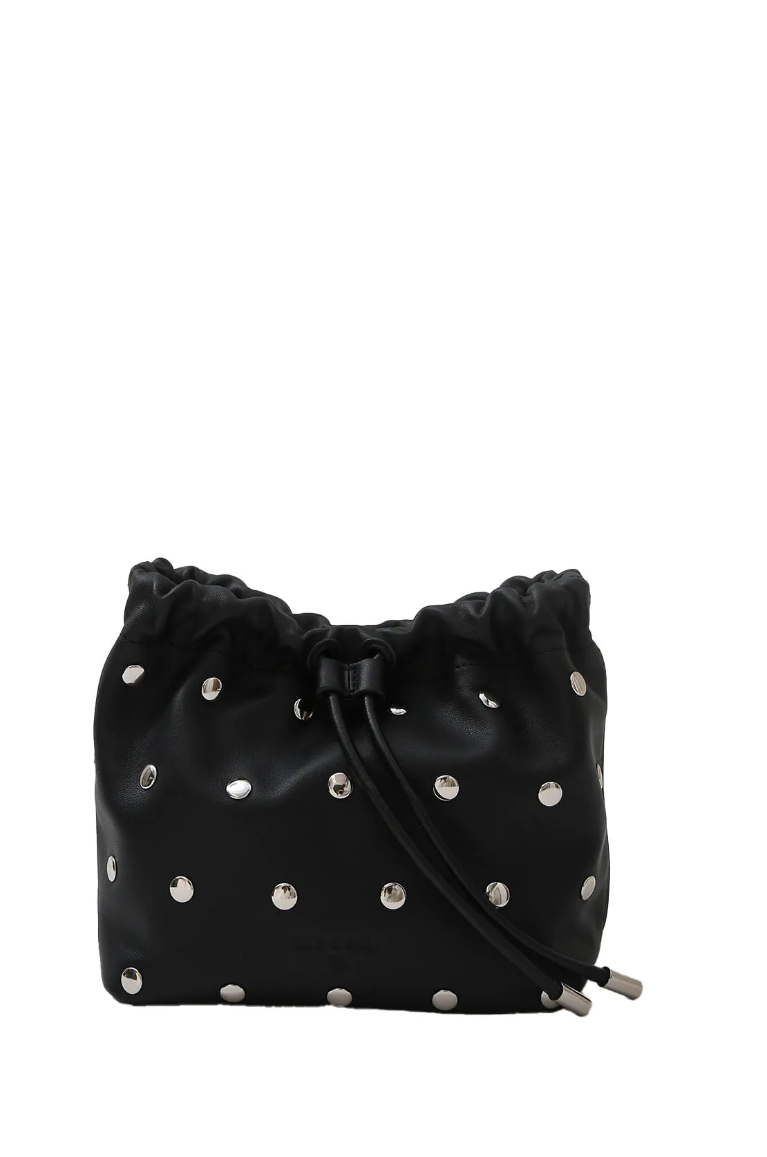 drawn mini stud bag / black | silver