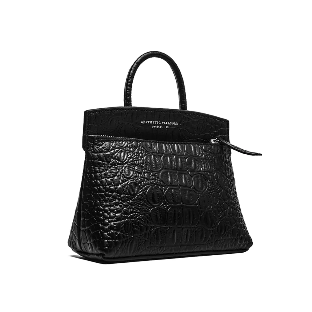MINI ACE BAG CROC BLACK