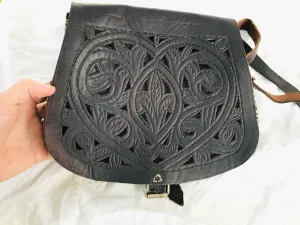 Moroccan Leather Purse. Leather Purse. Adjustable Strap.