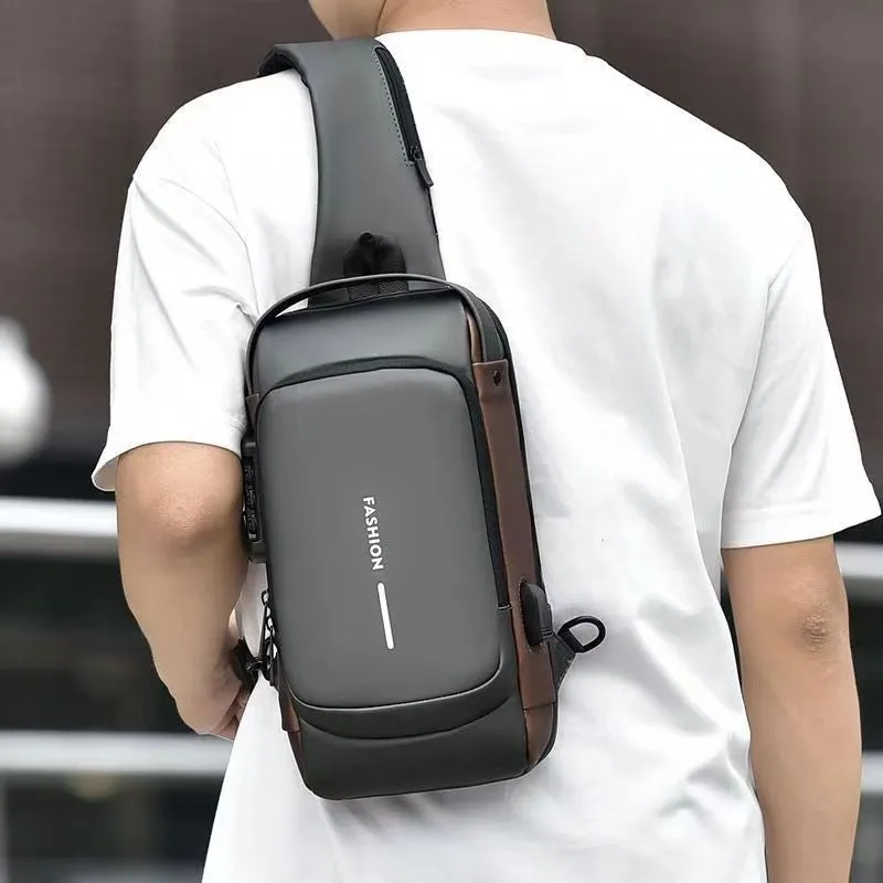Motorcycle bag password anti-theft chest bag
