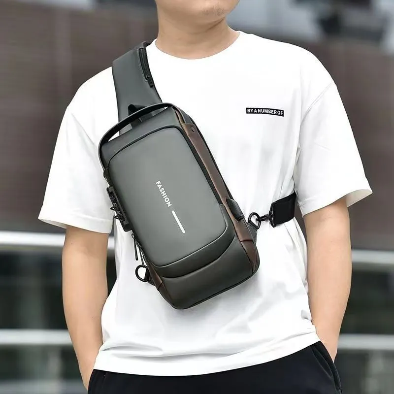 Motorcycle bag password anti-theft chest bag