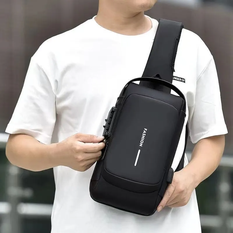 Motorcycle bag password anti-theft chest bag