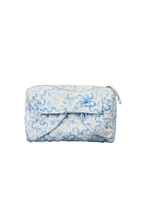 Octavia Quilted Bow Cosmetic Travel Bag