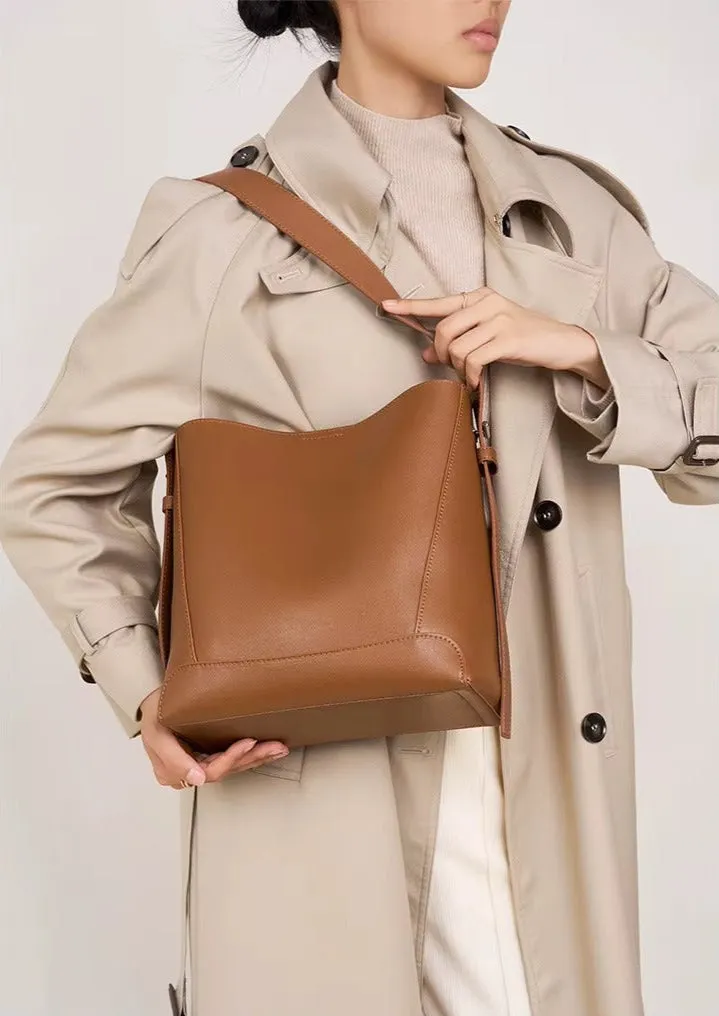 The Charlotte Leather Bucket Bag