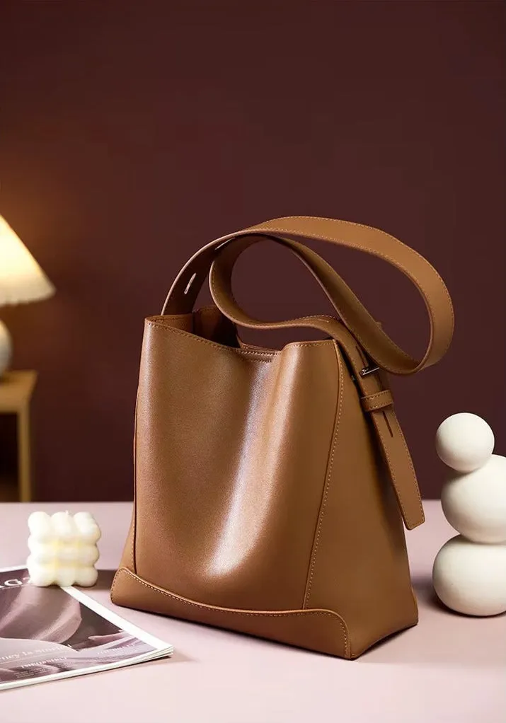 The Charlotte Leather Bucket Bag