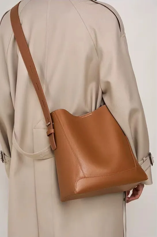 The Charlotte Leather Bucket Bag
