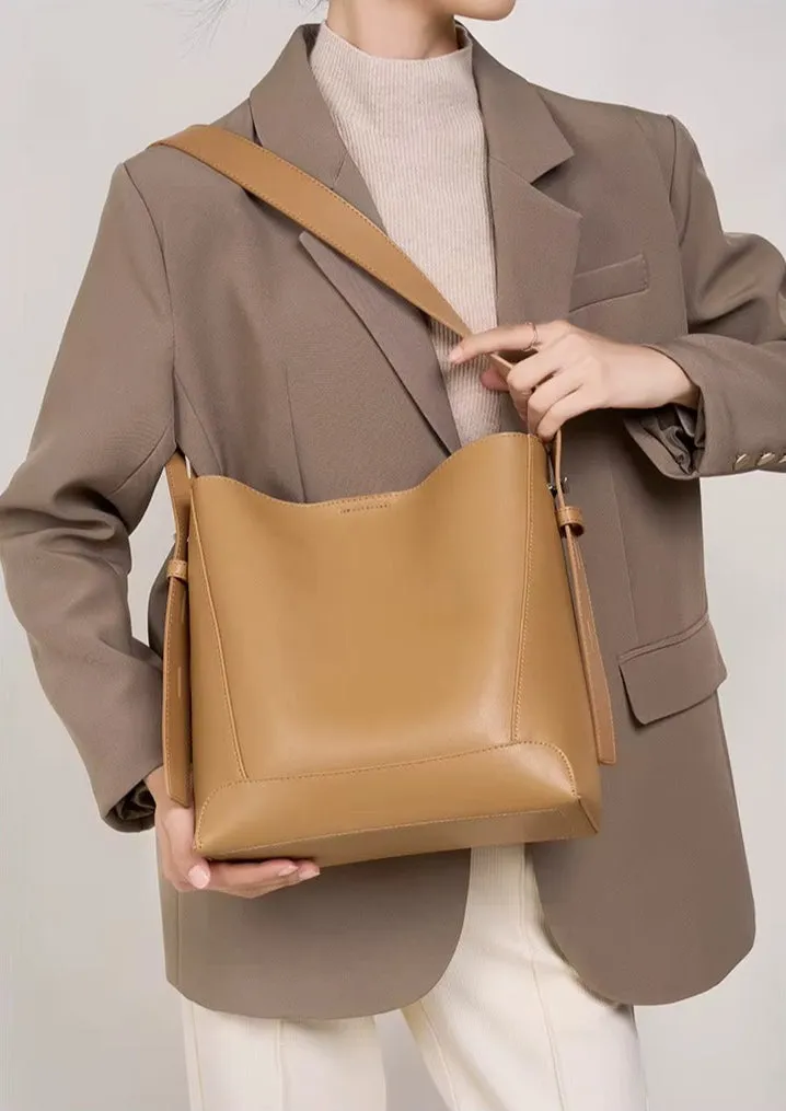 The Charlotte Leather Bucket Bag