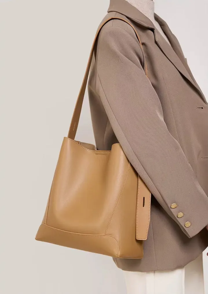 The Charlotte Leather Bucket Bag
