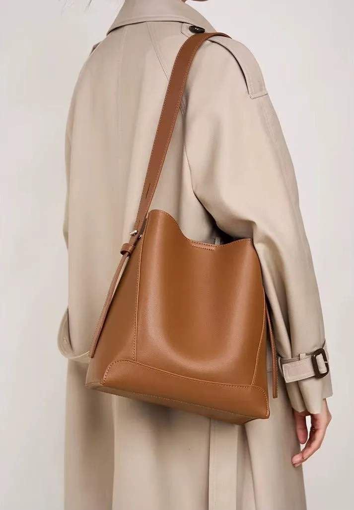The Charlotte Leather Bucket Bag
