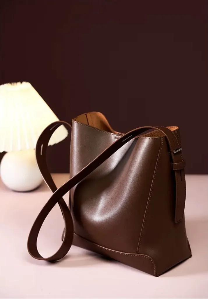 The Charlotte Leather Bucket Bag