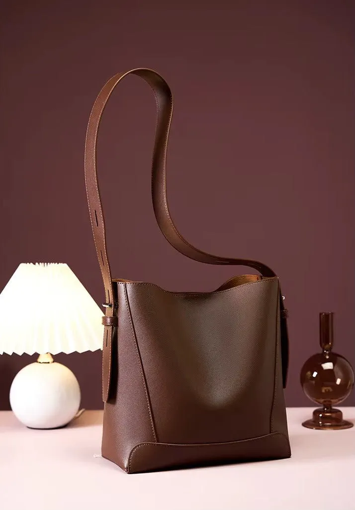 The Charlotte Leather Bucket Bag