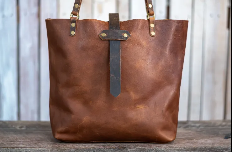 The Minimalist Leather Tote Bag | Leather Bag | Large
