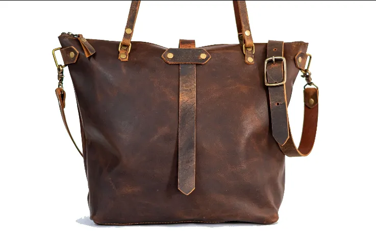 The Minimalist Leather Tote Bag | Leather Bag | Large