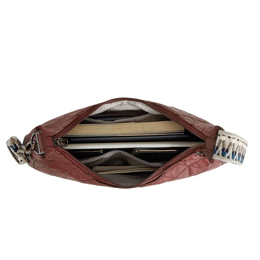Travelon Anti-Theft Boho Slouchy Crossbody Paprika
