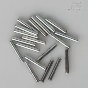 Vintage silver plated bugle beads. 10x1.5mmSold in 3 gram bags.