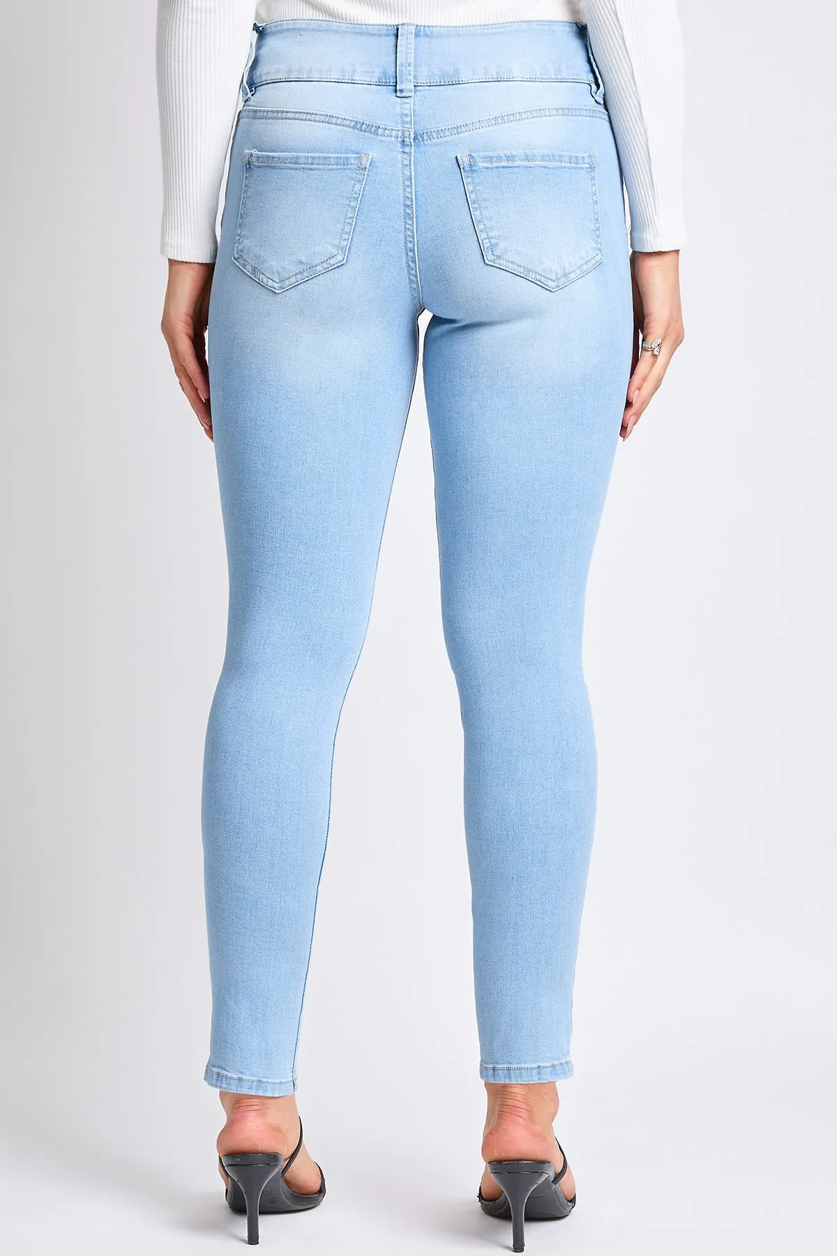 Women's Petite 3 Button High Rise Skinny Jean