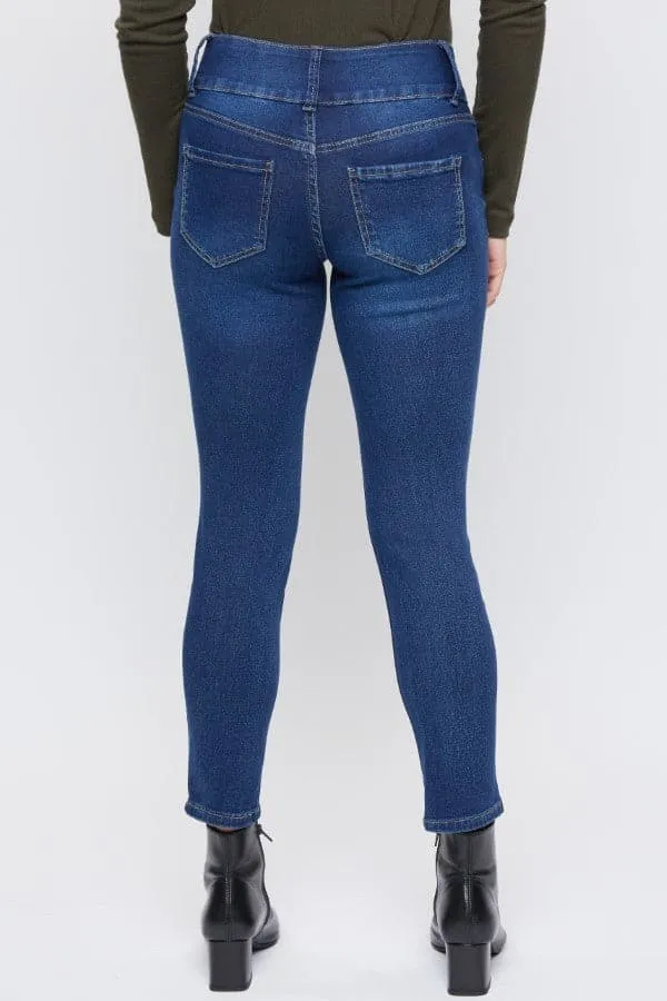 Women's Petite 3 Button High Rise Skinny Jean