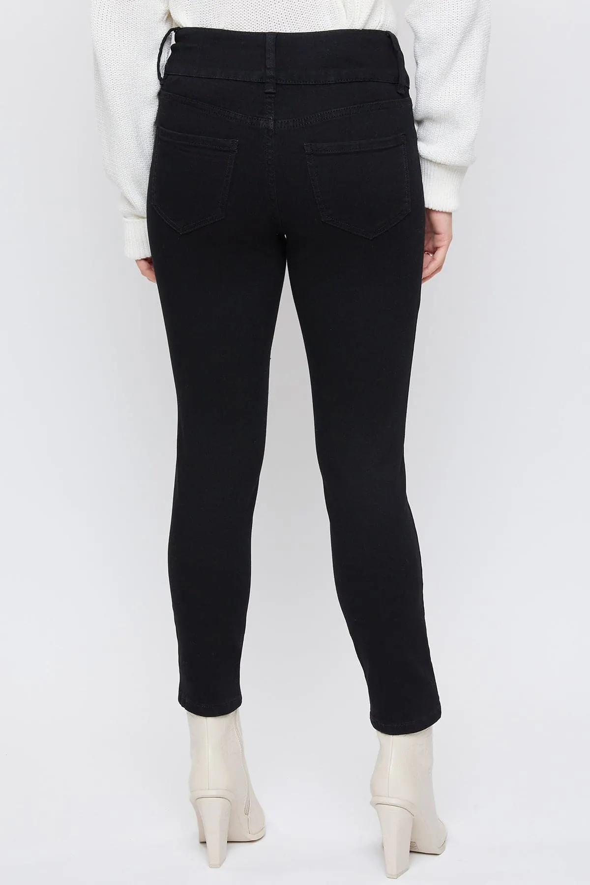 Women's Petite 3 Button High Rise Skinny Jean